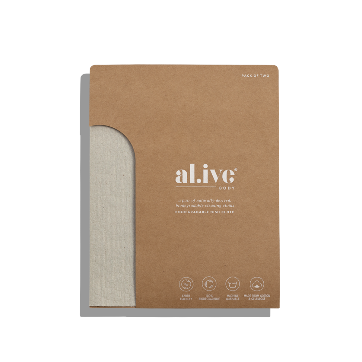 Al.ive Biodegradable Dish Cloth - pack of 2