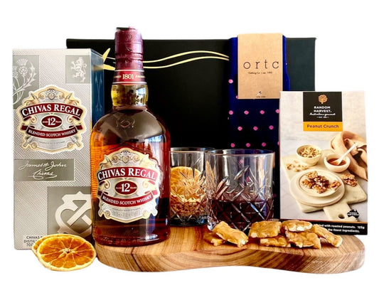 For the special man in your life, a classic bottle of Chivas Regal Scotch Whiskey and a little luxury for your man to show how much he is appreciated.  Free Delivery and Express post available Australia wide.