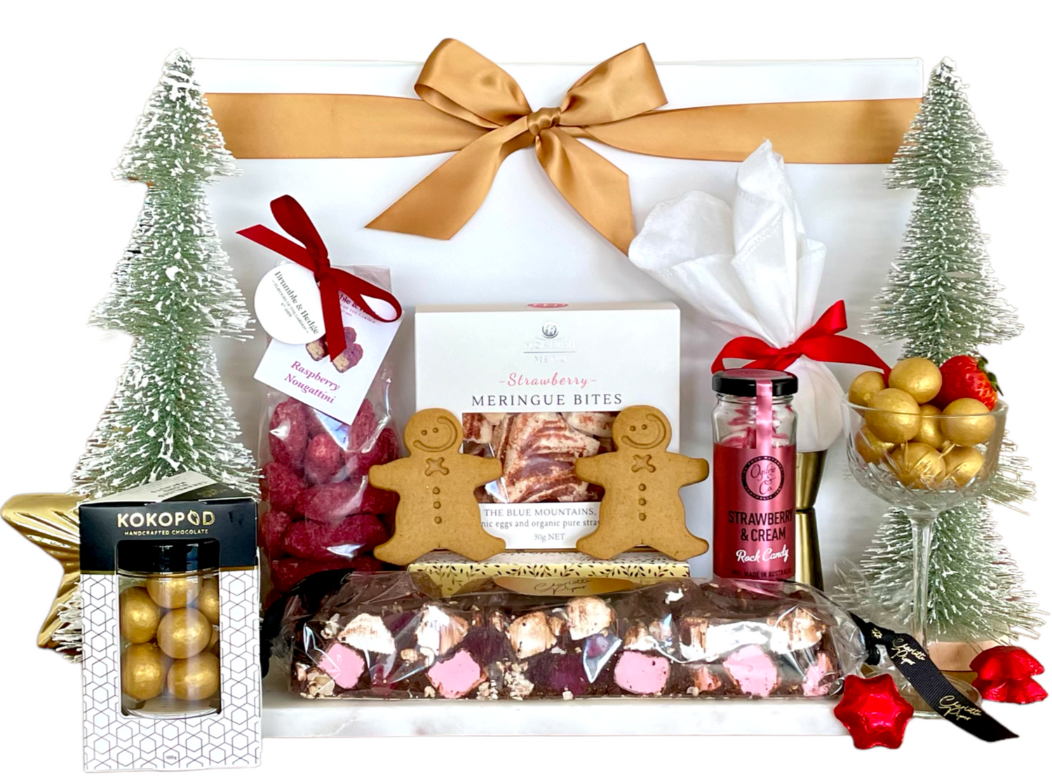 Christmas best Hamper Gift for Brisbane, Sunshine Coast, Noosa delivery. Surprise a boss, colleague friend or loved one with this Christmas gift hamper!